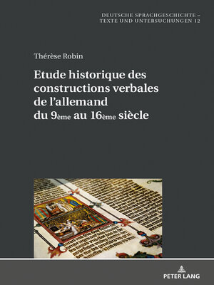 cover image of Etude historique des constructions verbales de l'allemand du 9ème au 16ème siècle